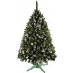 stromek vánoční s šiškami a stříbrnými konci 180cm + stojan 91463