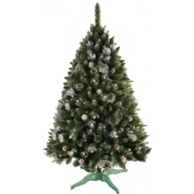 stromek vánoční s šiškami a stříbrnými konci 180cm + stojan 91463 – Zboží Mobilmania