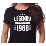 Dámské Tričko Zrození LEGENDY ROK černé Ročník: 1968 – Zboží Mobilmania