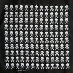 Bavlněný šátek s lebkami 50 x 50 cm orel a plameny – Hledejceny.cz