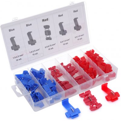 Svorkovnice rychlospojky automobilové elektrické, sada 50 kusů, 0,5 - 2,5 mm TA4165 84199 – Sleviste.cz