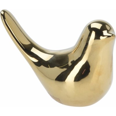 H&L Dekorace Bird 10cm, zlatá, pohled napravo – Hledejceny.cz