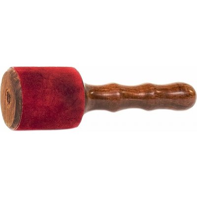 Nefertitis Palička dřevěná s červeným semišem ke zpívajícím miskám 19 cm NF29526 19 cm – Zboží Mobilmania