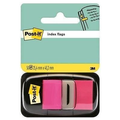 Samolepicí záložky se zásobníkem, růžová, 25 x 43 mm, 50 listů, 3M POSTIT 7100062569 – Hledejceny.cz
