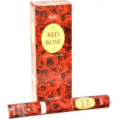 Sanu Babu indické vonné tyčinky Red Rose Hem 23 cm 20 ks