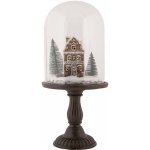 Perníková chaloupka v poklopu na podstavci Ginger Led - Ø 17*36 cm / 2*AAA - Clayre & Eef – Hledejceny.cz
