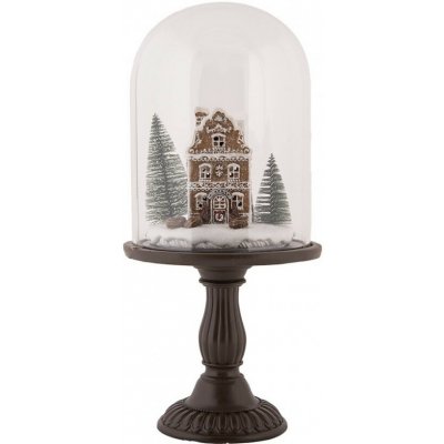 Perníková chaloupka v poklopu na podstavci Ginger Led - Ø 17*36 cm / 2*AAA - Clayre & Eef – Hledejceny.cz
