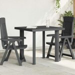 OMAXI 859873 Zahradní stůl antracitový 80 x 75 x 72 cm plast – Hledejceny.cz
