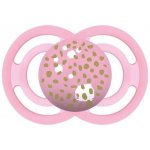 MaM šidítko Perfect silikon Time For Love se sterilizačním boxem růžová zlatá tečky – Sleviste.cz