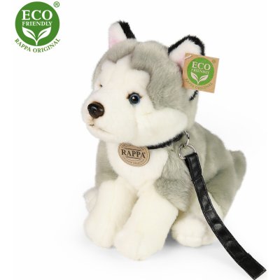 Eco-Friendly Rappa pes husky sedící s vodítkem 28 cm