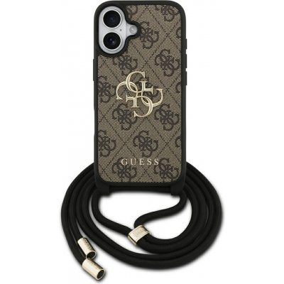 Guess - Pevné pouzdro 4G CBDY Big Logo s popruhem GUHCP17SP4GMGCRW - iPhone 17 - hnědé – Hledejceny.cz