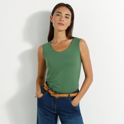 Blancheporte Jednobarevný se širokými ramínky mechová – Hledejceny.cz