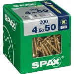 Spax Uni vrut zápust.hlava PZ/Z2 4CUT a plným závitem Yellox 45 x 50 mm 200 ks – Hledejceny.cz