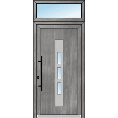 OknaDvereNaMiru.cz Vchodové dveře INOX 1429 + Nadsvětlík zlatý dub 100 x 220 cm – Zboží Mobilmania