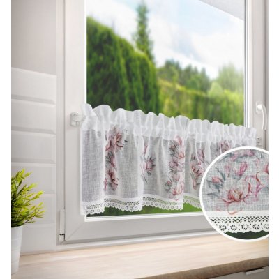 Dekorační krátká vitrážová záclona do kuchyně LEVA 150x30 cm MyBestHome – Hledejceny.cz