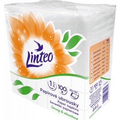 Linteo 1V bílé papírové ubrousky 100ks 30x30cm – Zboží Dáma