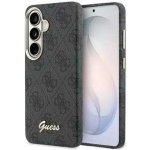 Guess PU 4G Script Metal Logo Magnetic Zadní Samsung Galaxy S26 Black – Zboží Mobilmania