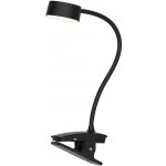 Solight LED stolní nabíjecí lampička 2W 210lm 3CCT černá clip – Sleviste.cz
