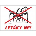 Samolepka - LETÁKY NE ! 70x50mm – Sleviste.cz