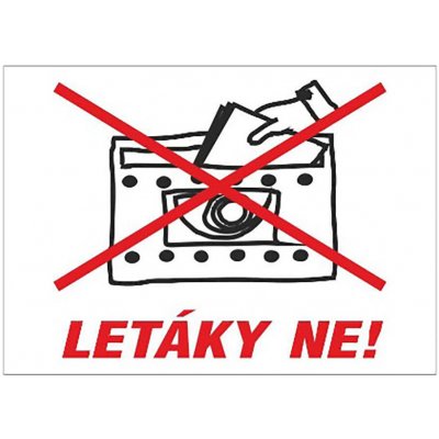 Samolepka - LETÁKY NE ! 70x50mm – Sleviste.cz