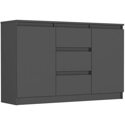 Framire Komoda antracit 120 x 76 x 33 cm R-120-S3 – Zboží Mobilmania