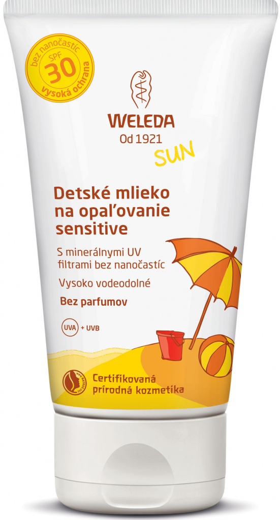 Weleda Sensitive dětské mléko na opalování SPF30 150 ml od 309 Kč -  Heureka.cz