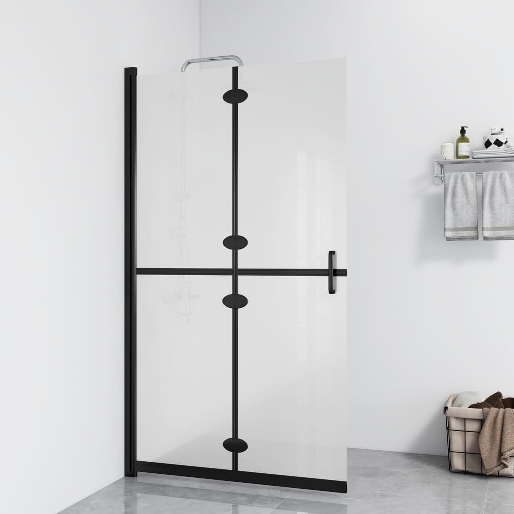 vidaXL Skládací sprchová zástěna mléčné ESG sklo 80 x 190 cm