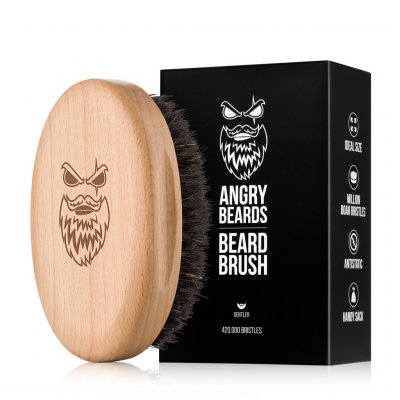 Angry Beards dřevěný kartáč na vousy Gentler – Zboží Mobilmania