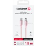 Swissten 71528205 USB-C / USB-C, 1,5m, růžový – Zboží Živě