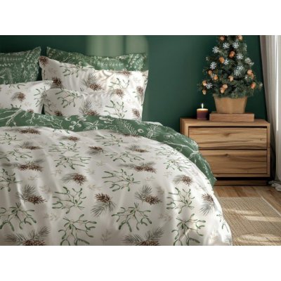 Faro vánoční bavlna povlečení vánoční jmelí 140x200 70x90 – Zboží Dáma