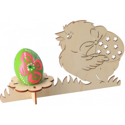 ČistéDřevo Velikonoční stojánek na 1 vajíčko s kuřátkem – Zboží Mobilmania