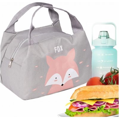 Oem Izolační termo taška k snídani Oběd růžová liška – Zboží Dáma