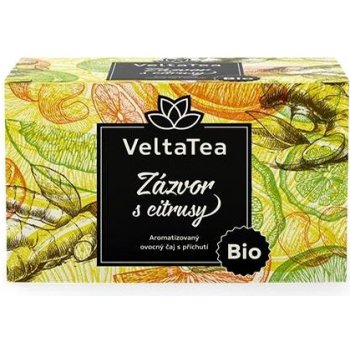 Velta Tea Bylinný čaj VeltaTea zázvor s citrusy bio 20 x 2 g