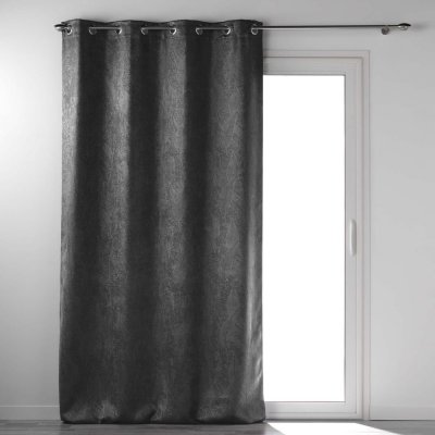 douceur d'intérieur Antracitový sametový zatemňovací závěs 135x280 cm Melodie – douceur d'intérieur – Hledejceny.cz