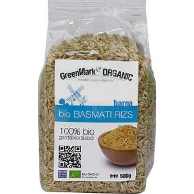 GreenMark Organic Bio Basmati rýže hnědá 0,5 kg – Zbozi.Blesk.cz