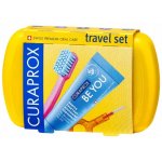 Curaprox Travel set žlutý 2 ks zubních kartáčků + zubní pasta 10 ml dárková sada – Hledejceny.cz