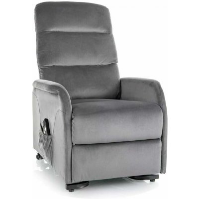 Signal Masážní křeslo Pravia Velvet šedá – Zboží Dáma