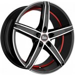 MAM OX-18 8,5x19 5x112 ET30 black polished red inside – Sleviste.cz