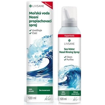 Livsane Mořská voda Nosní vyplachovací sprej 120 ml – Zboží Dáma