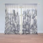 Sablio Záclony Mrakodrapy 2: 2ks 130x250 cm - řasící stuha 50 mm – Hledejceny.cz