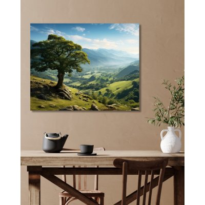 ZUTY Obrazy na stěnu - Strom na hoře Rozměr: 40x50 cm, Rámování: vypnuté plátno na rám