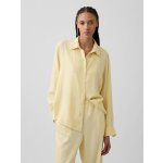 GAP Košile z lněné směsi Easy Shirt Žlutá – Zboží Mobilmania