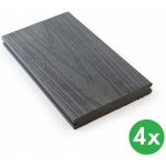 WPC koextrudovaná, plný profil, 140 x 23 x 2850 mm antracit 4 ks – Hledejceny.cz