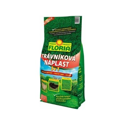 Agro Floria 3v1 trávníková náplast, substrát + travní směs + hnojivo, 1 kg – Hledejceny.cz