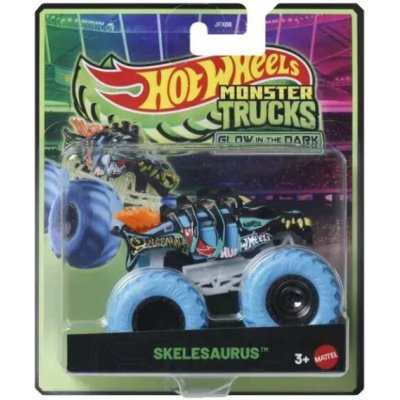 Mattel Hot Wheels Monster Trucks Autíčko svítící ve tmě Skelezaurus – Hledejceny.cz