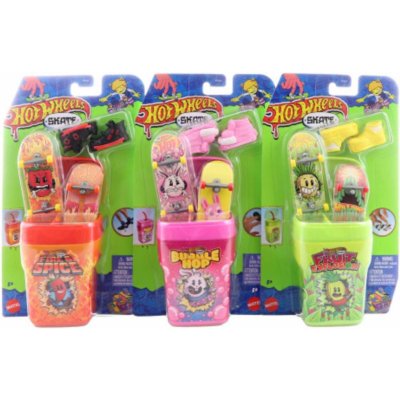 Hot Wheels skates 2 ks fingerboard a boty v krabičce HVK76 – Zboží Dáma
