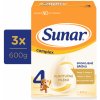 Umělá mléka Sunar 4 complex jahoda 3 x 600 g