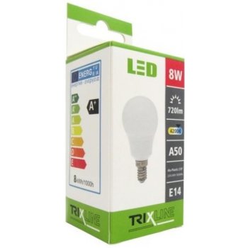 Trixline žárovka LED 8W E14/230V denní bílá