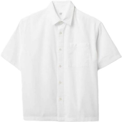 Gap Ss Linen chlapecká košile bílá – Zboží Dáma