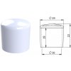 Kovoinox Vnější krytka PVC ø 19,6 x 22,6 mm, otvor 15,9 x 19,8 mm